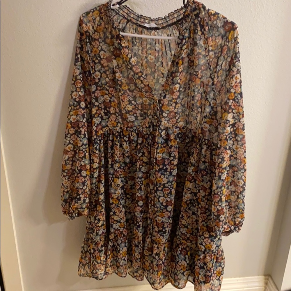 Zara floral dress XL